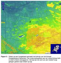 Hoogtekaart westelijk deel Didam