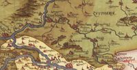 Kaart van Christiaan sGrooten uit 1573